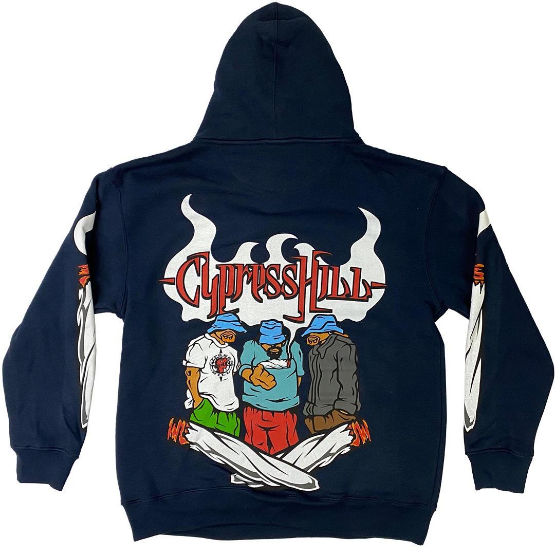 Cypress Hill "Blunted 2023" Pullover Hoodie in Navy