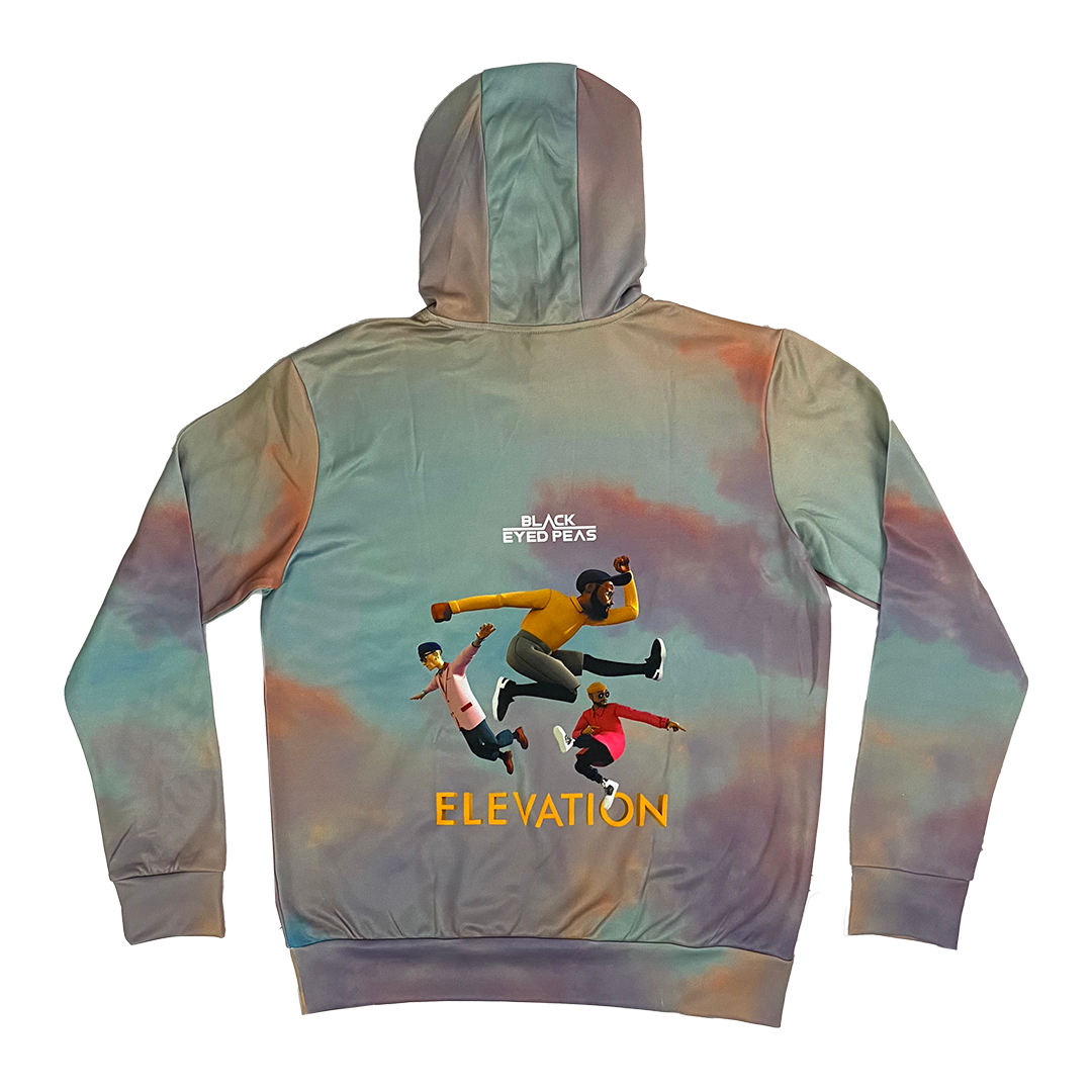 Black Eyed Peas "Elevation Jumping" Pullover Hoodie in Dye Sublimation