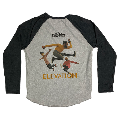 Black Eyed Peas "Elevation" Raglan T-Shirt in Heather Grey