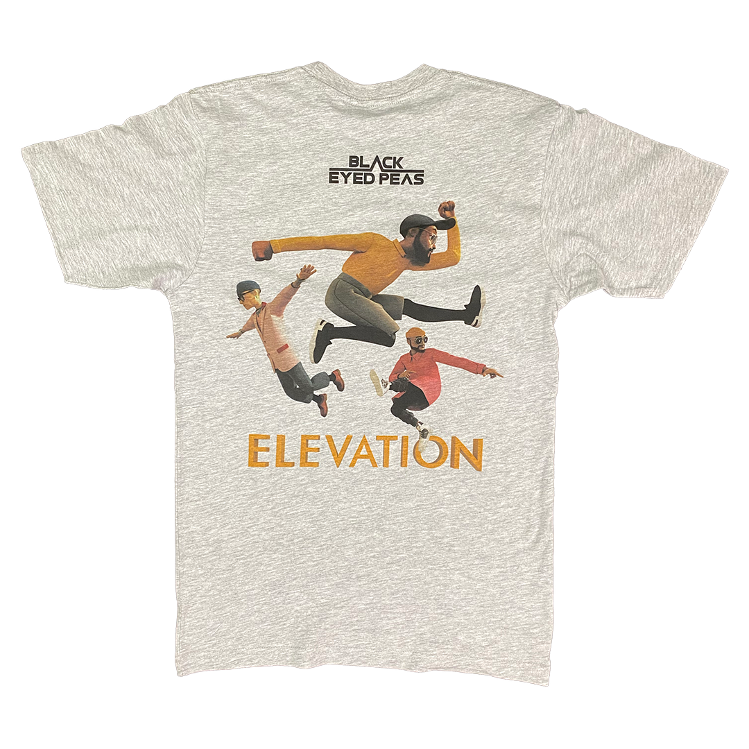 Black Eyed Peas "Elevation" T-Shirt in Heather Grey