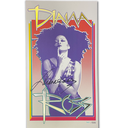 Diana Ross "Cover Page Gold/Silver" AUTOGRAPHED Limited Edition Poster