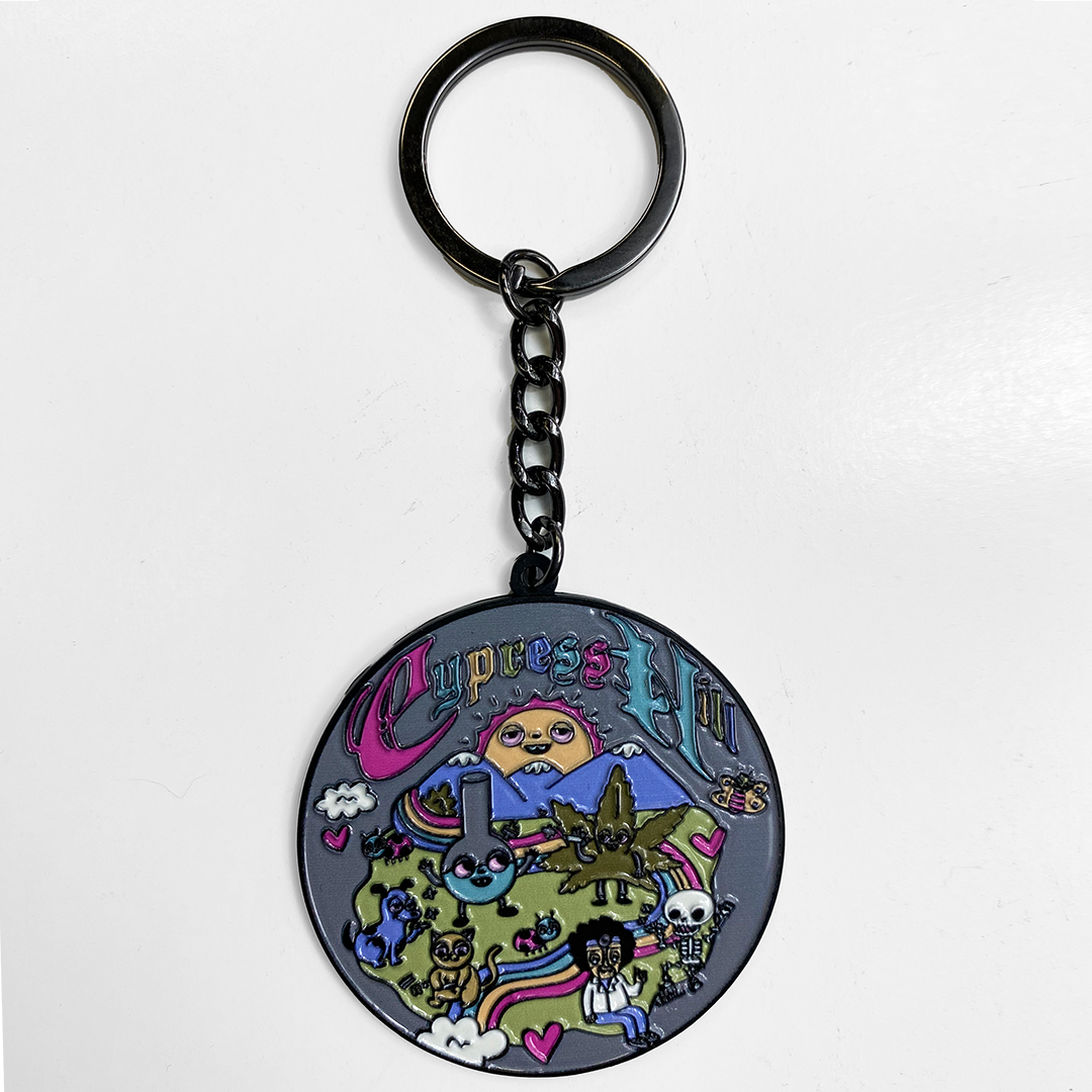 "Happy Time" Enamel Keychain