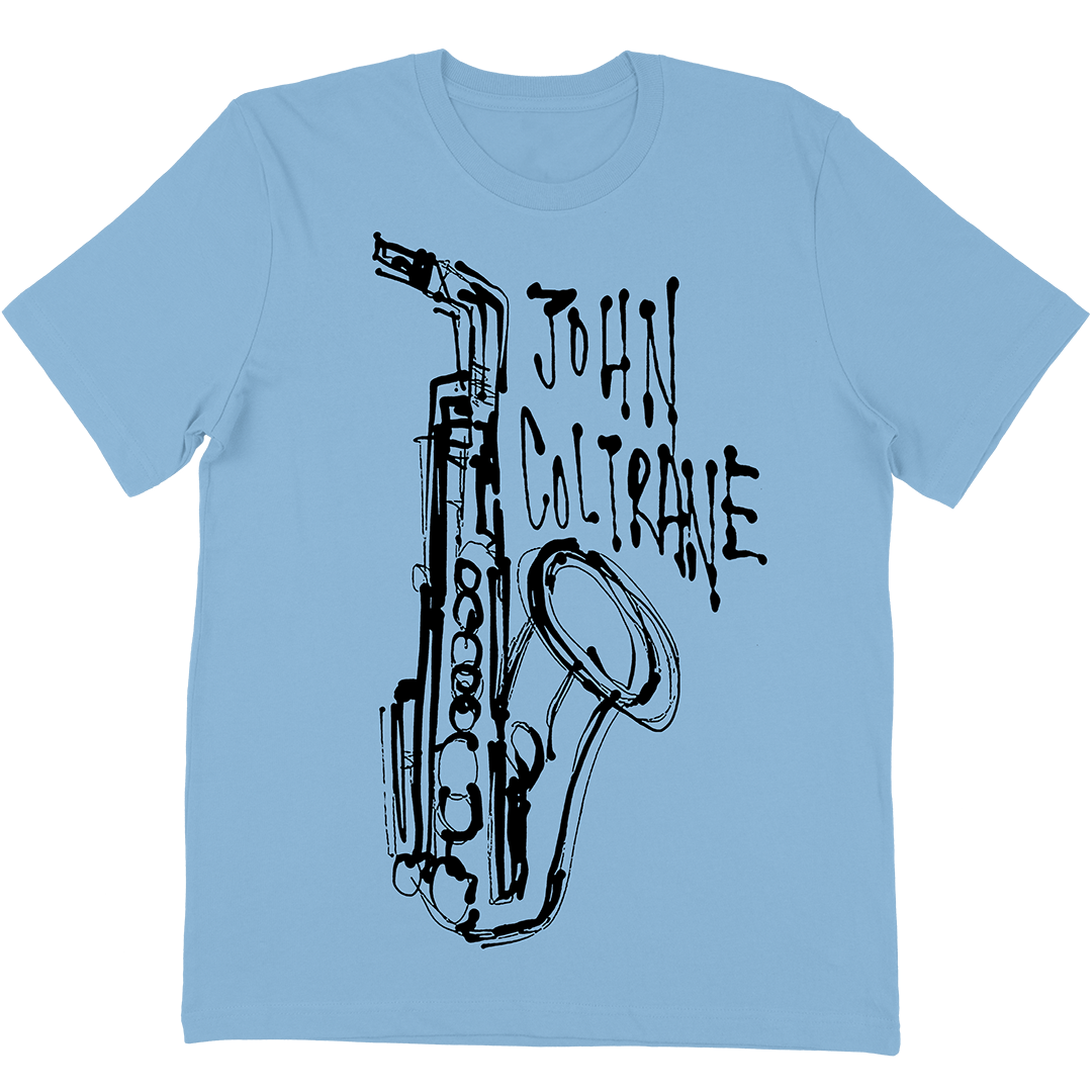 John Coltrane "Saxophone" T-Shirt In Light Blue