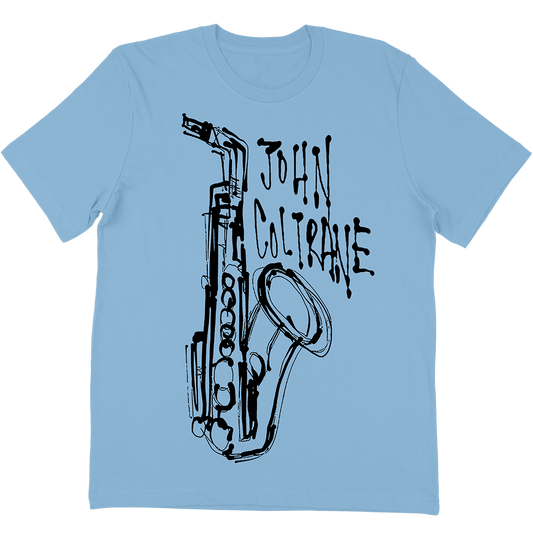 John Coltrane "Saxophone" T-Shirt In Light Blue