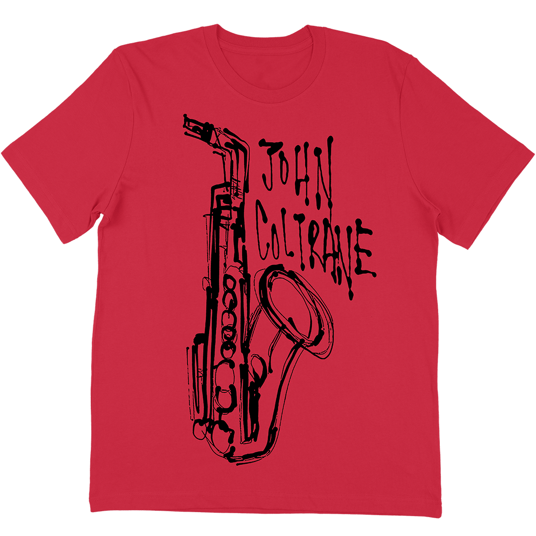 John Coltrane "Saxophone" T-Shirt In Red