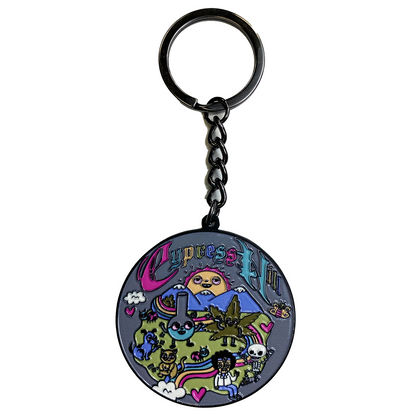 "Happy Time" Enamel Keychain