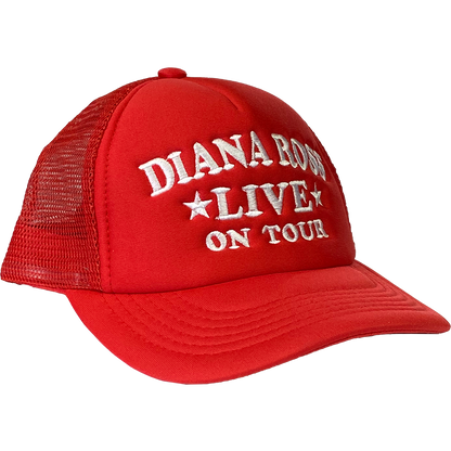 Diana Ross "Live On Tour" Trucker Hat in Red