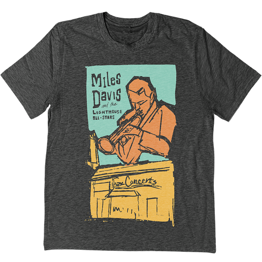 Miles Davis "Lighthouse All Stars" T-Shirt In Charcoal Grey