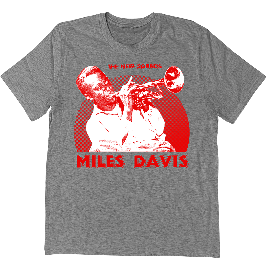 Miles Davis "New Sounds" T-Shirt Heather Grey