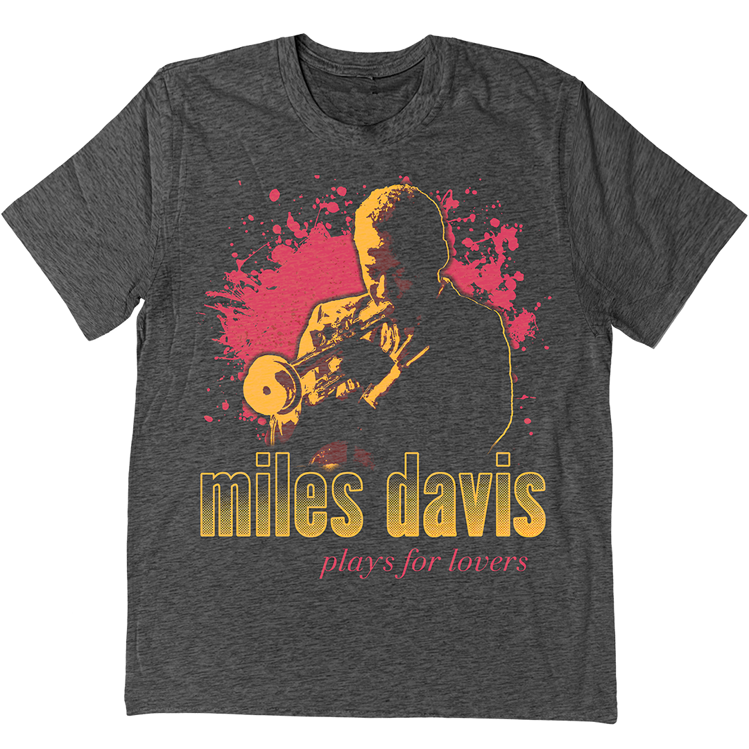 Miles Davis "Plays For Lovers" T-Shirt In Charcoal Grey