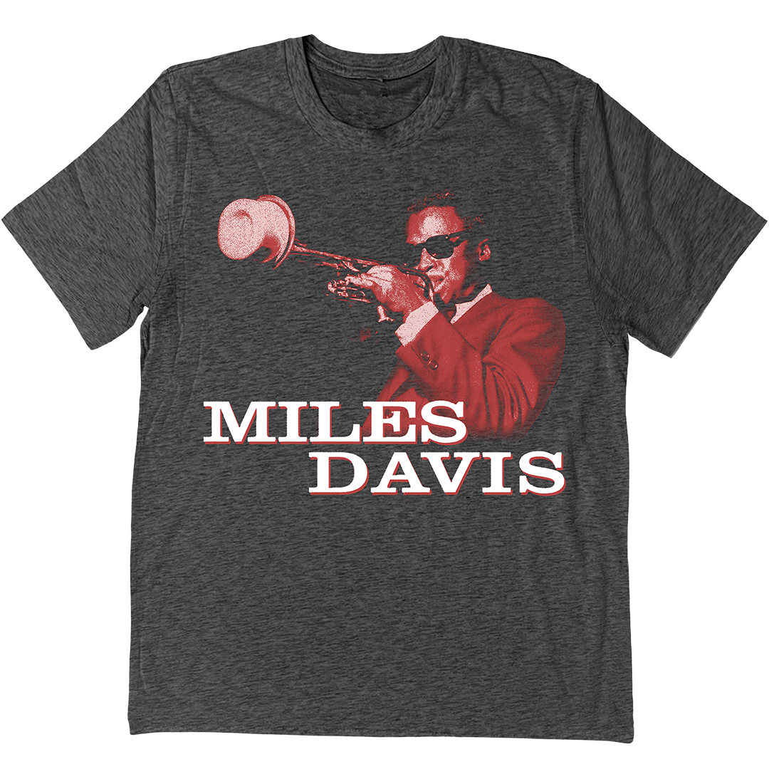 Miles Davis "Prestige" T-Shirt In Charcoal Grey