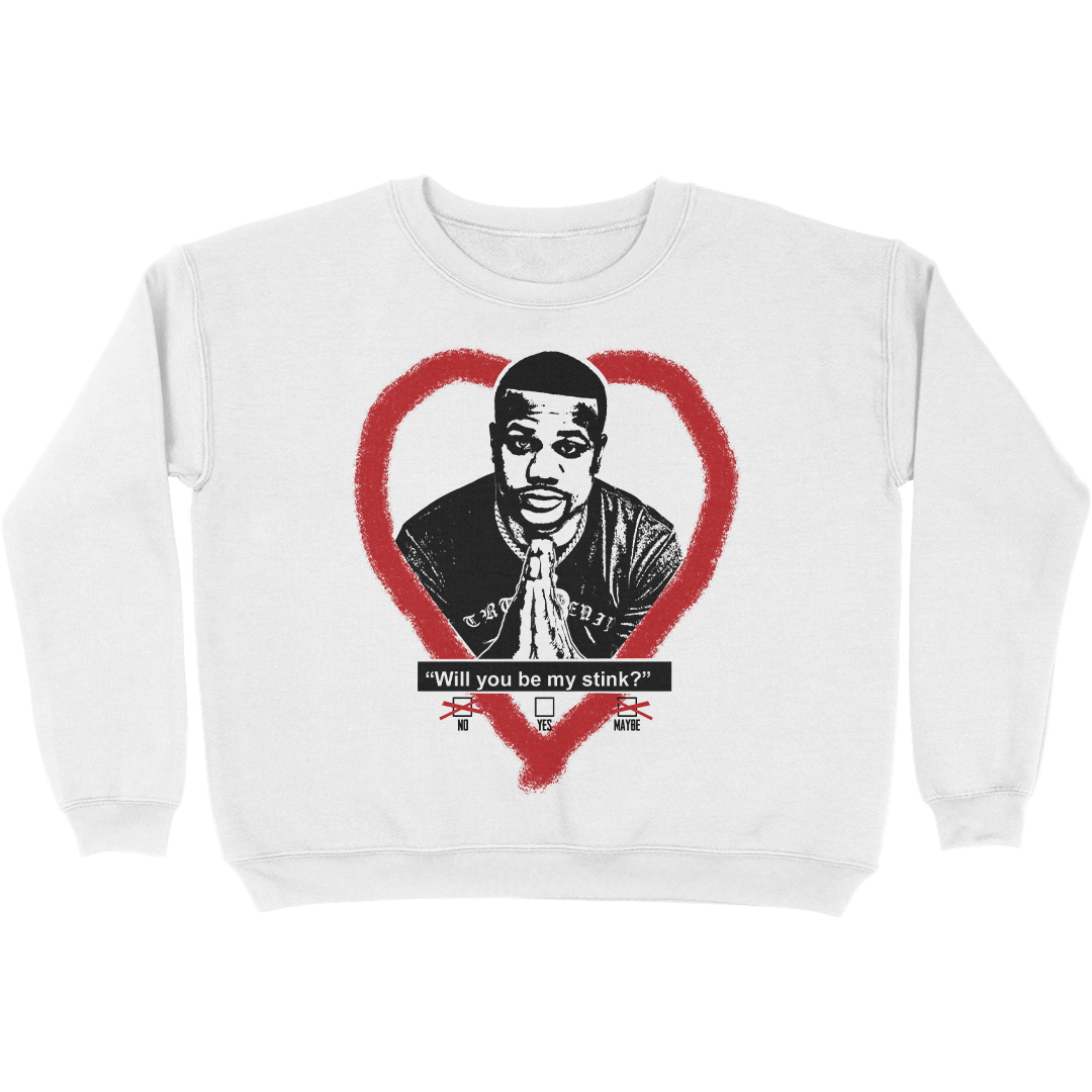 Heart Stink Crop Top Crewneck Sweatshirt