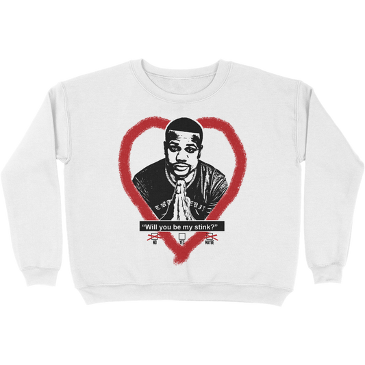 Heart Stink Crop Top Crewneck Sweatshirt