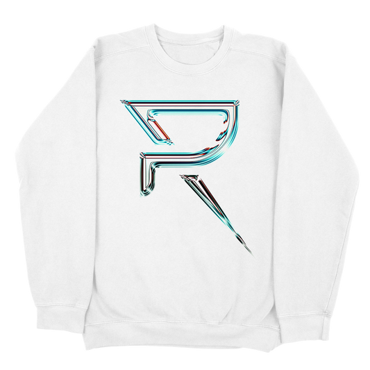 Prince Royce  Chrome R Logo White Crewneck