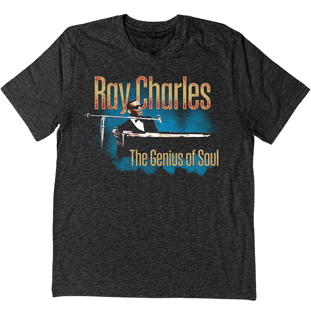 Ray Charles "The Genius" T-Shirt In Charcoal Grey