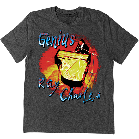 Ray Charles "Genius Ray" T-Shirt In Charcoal Grey