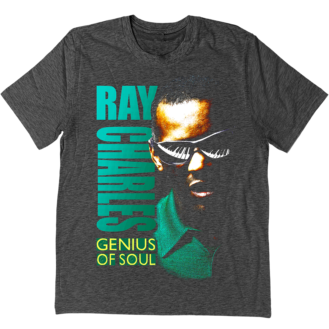 Ray Charles "Soul" T-Shirt In Charcoal Grey