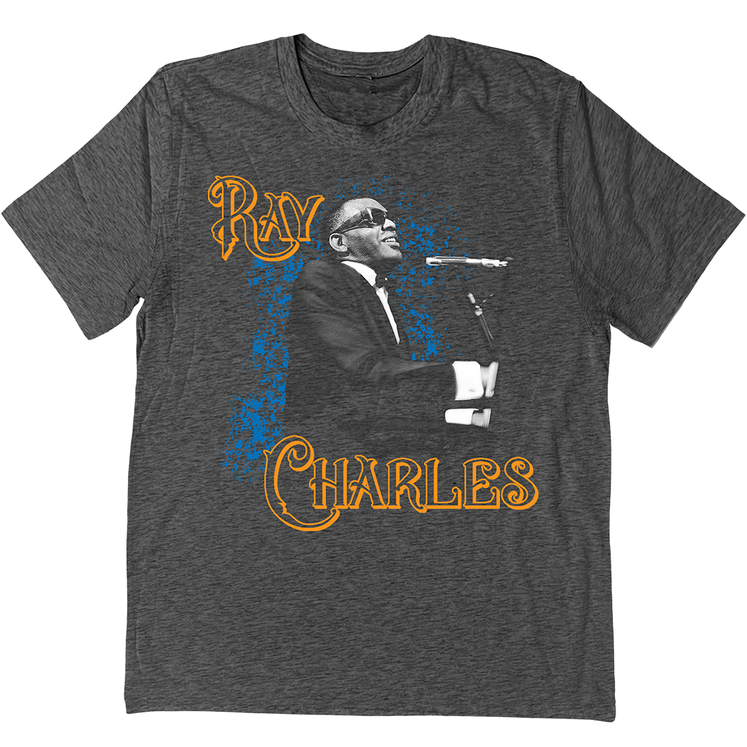 Ray Charles "Seated Gold" T-Shirt In Charcoal Grey