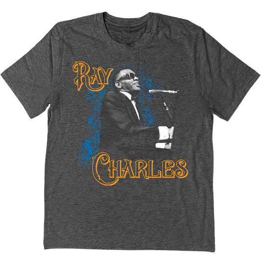 Ray Charles "Seated Gold" T-Shirt In Charcoal Grey