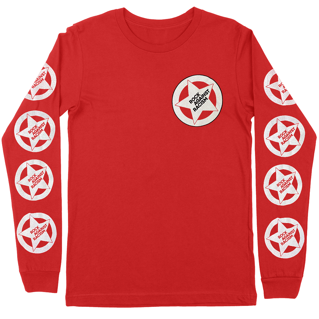 Rock Against Racism "Star Pattern" Long Sleeve T-Shirt in Red