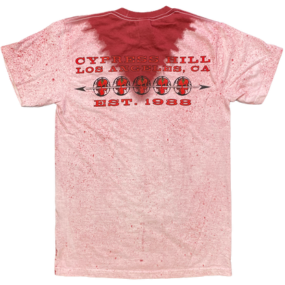 Cypress Hill "OG Skull N Compass" T-Shirt in Red Splatter