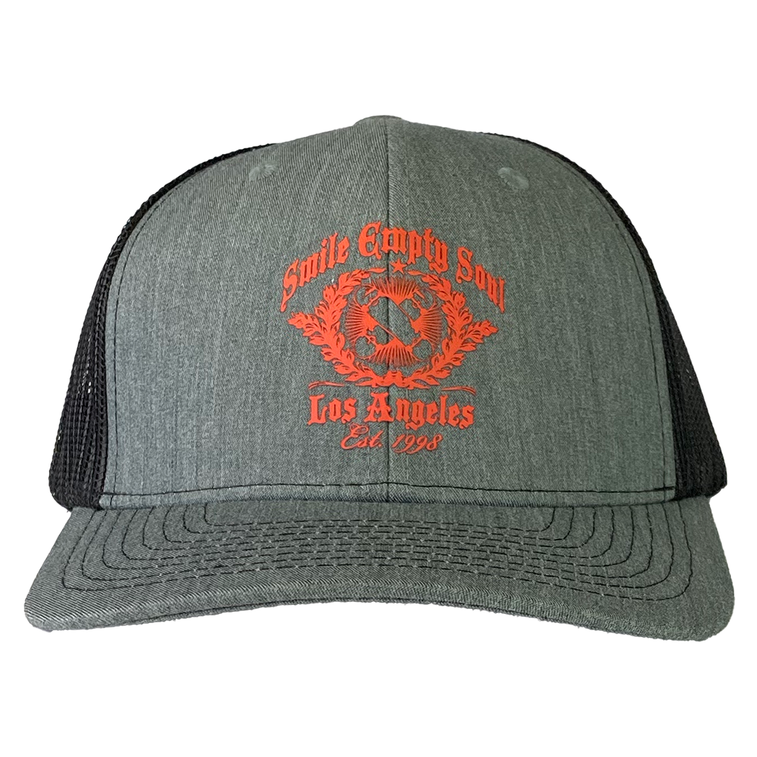 Smile Empty Soul "EST 1998" Snapback Hat in Grey