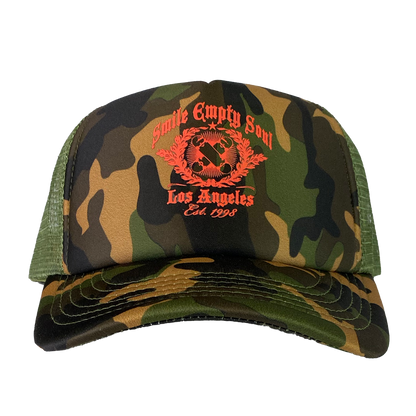 Smile Empty Soul "EST 1998" Trucker Hat in Camo