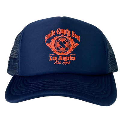 Smile Empty Soul "EST 1998" Trucker Hat in Navy