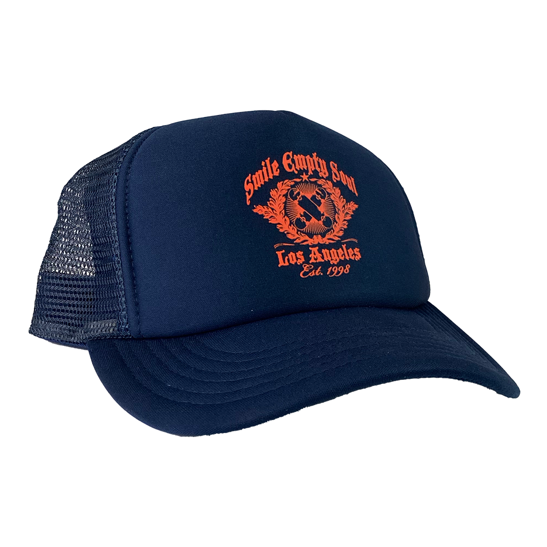 Smile Empty Soul "EST 1998" Trucker Hat in Navy