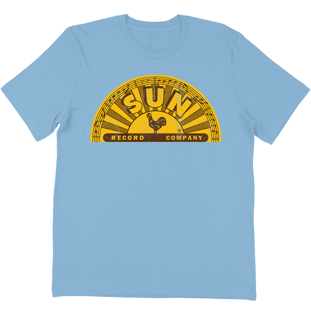 Sun Records "Half Circle Logo" T-Shirt In Light Blue