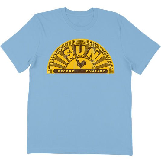 Sun Records "Half Circle Logo" T-Shirt In Light Blue