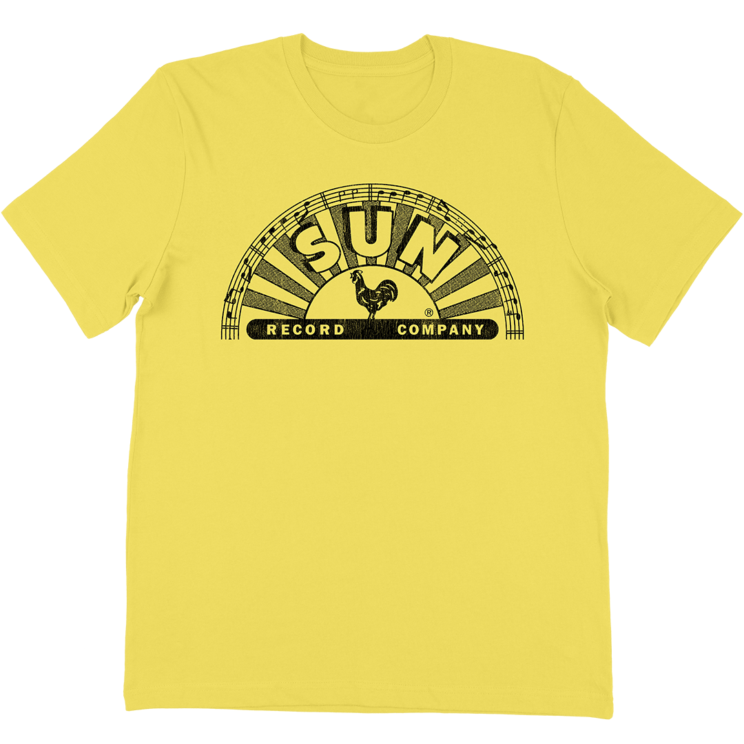 Sun Records "Half Circle Logo" T-Shirt In Yellow