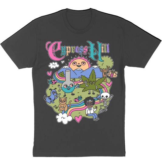 Cypress Hill / Sean Solomon Collaboration "Happy Time" T-Shirt Charcoal Grey