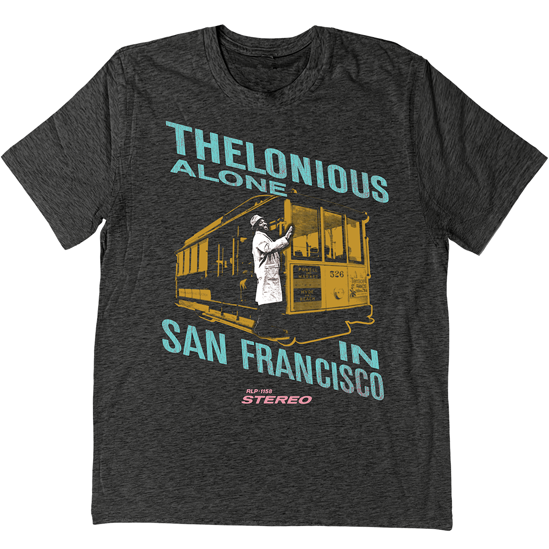 Thelonious Monk "Alone In San Francisco" T-Shirt In Charcoal Grey