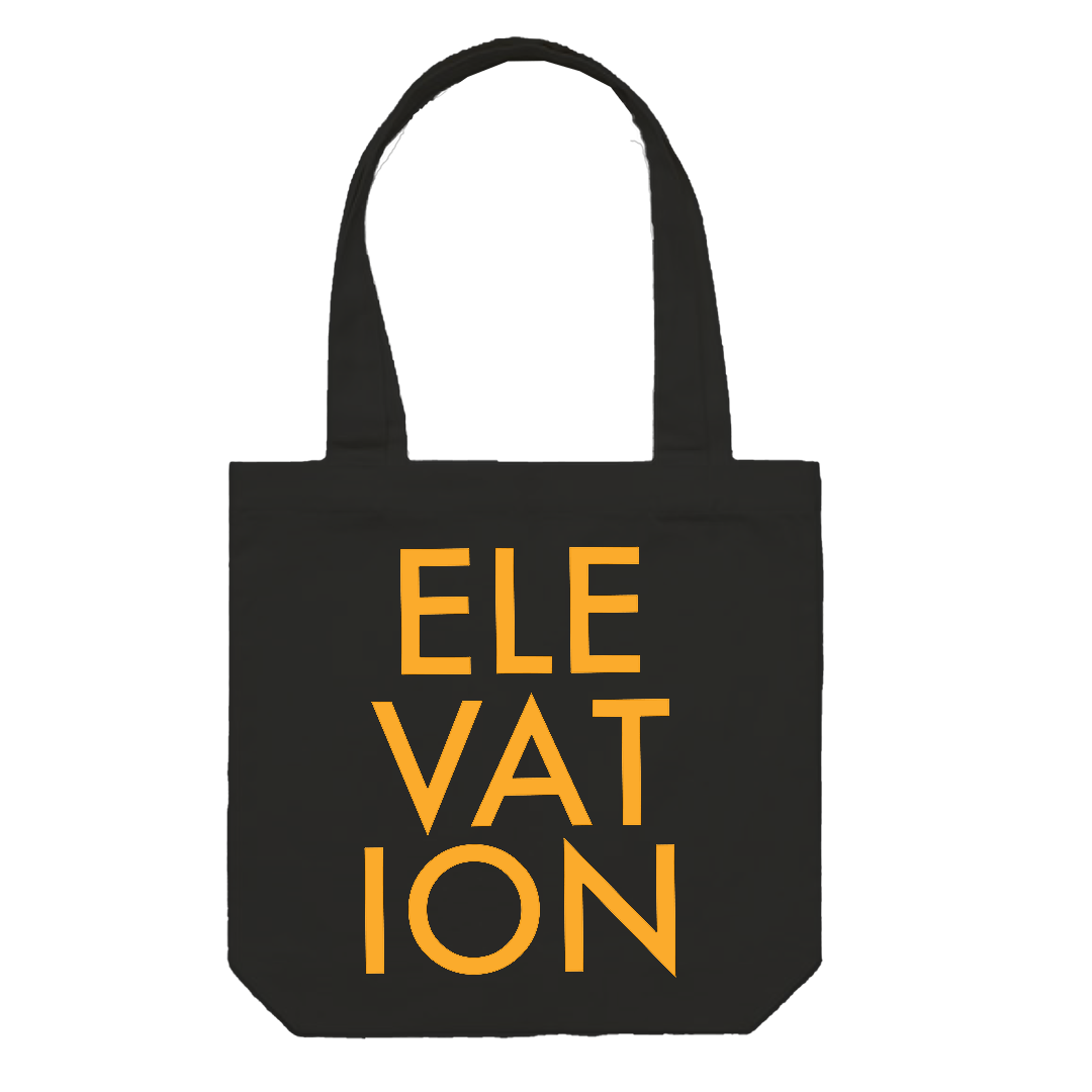 Black Eyed Peas "Elevation Stacked" Tote Bag in Black