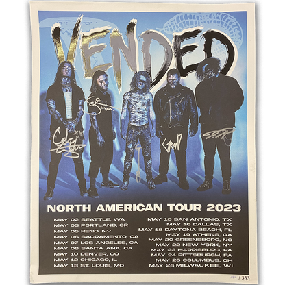 Vended "North American Tour 2023" AUTOGRAPHED Limited Edition Poster