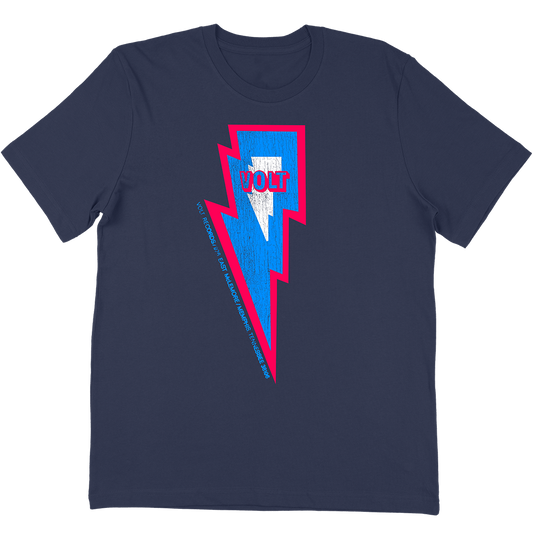 Volt Records "Pink Bolt" T-Shirt in Navy