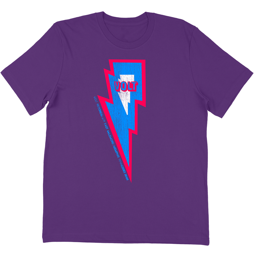 Volt Records "Pink Bolt" T-Shirt in Purple