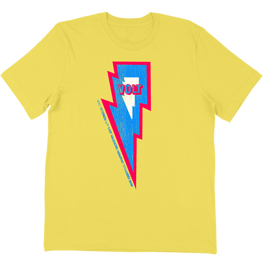 Volt Records "Pink Bolt" T-Shirt in Yellow