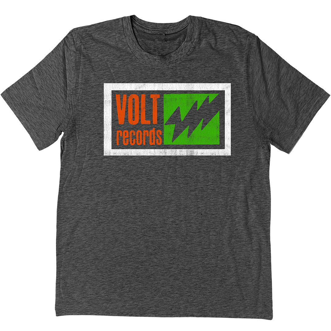 Volt Records "Box Logo" T-Shirt In Charcoal Grey