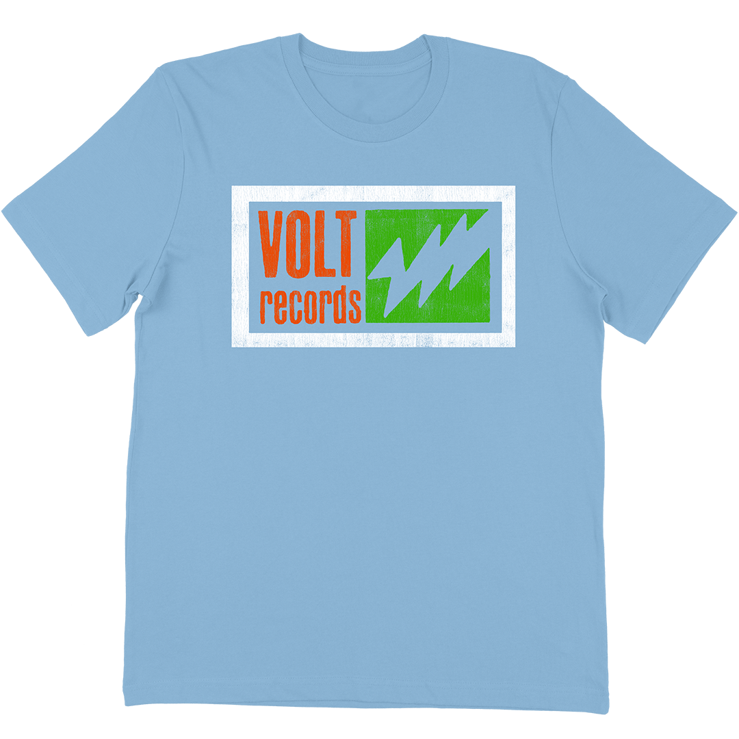 Volt Records "Box Logo" T-Shirt In Light Blue