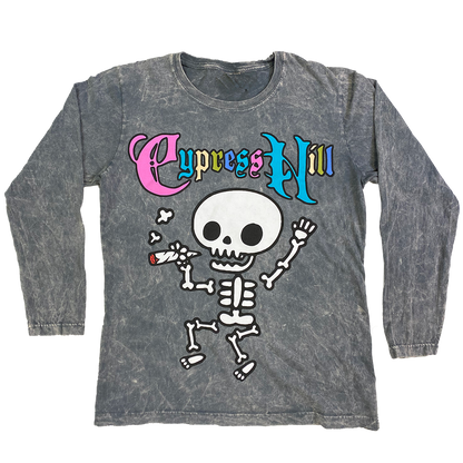 "Soloman Skeleton" Women's Long Sleeve T-Shirt in Mineral Wash