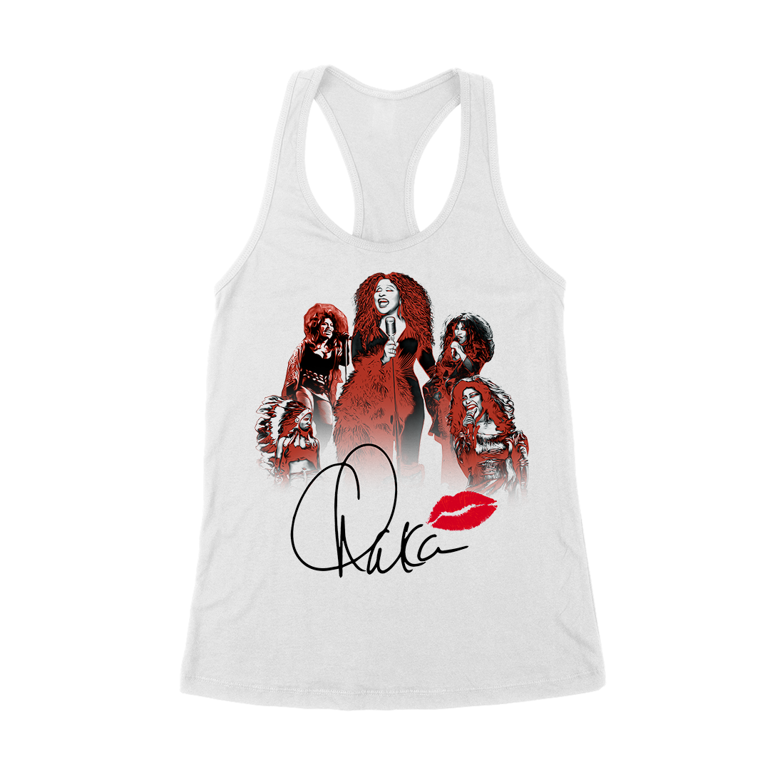 Chaka Khan "50 Years" Racerback Tank Top in White