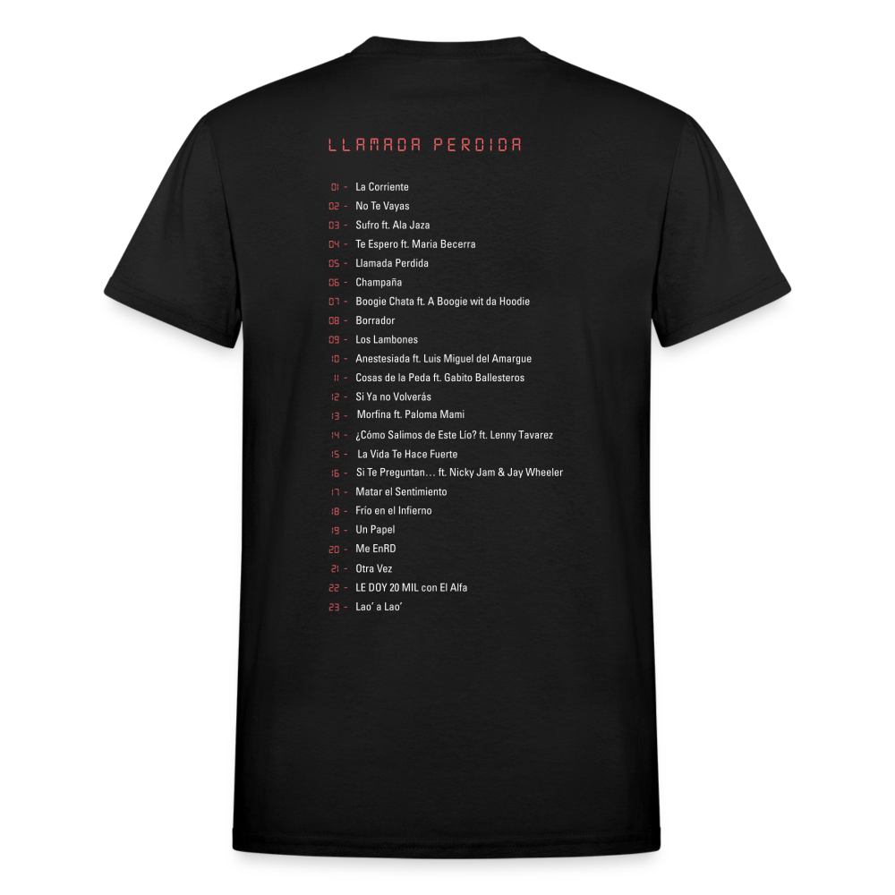 PRINCE ROYCE | “LLAMADA PERDIDA” SONG LIST T-SHIRT ***LIMITED TIME ONLY*** - black