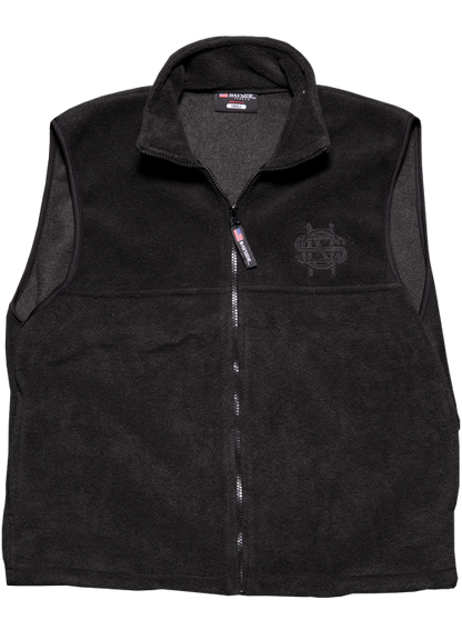 Black Fleece Vest-Initials Logo