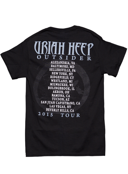 Uriah Heep "2015 Outsider Band/Itinerary" T-Shirt