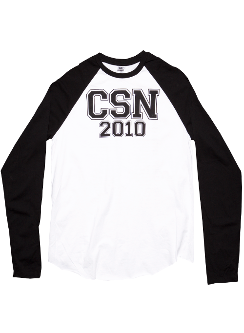 Crosby Sills and Nash "2010 Tour Itinerary" Long Sleeve Baseball Shirt