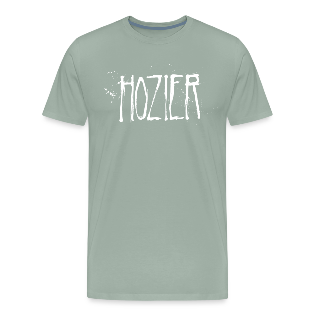 HOZIER "SPLATTER LOGO" T-SHIRT - steel green