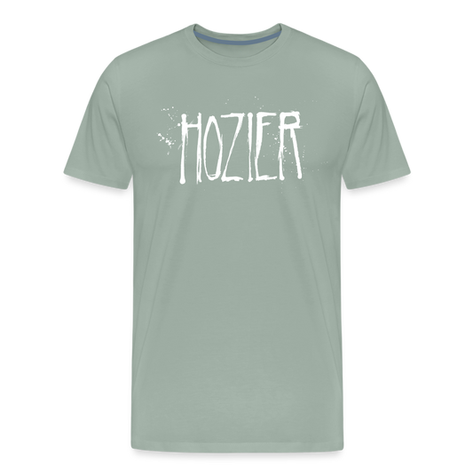 HOZIER "SPLATTER LOGO" T-SHIRT - steel green